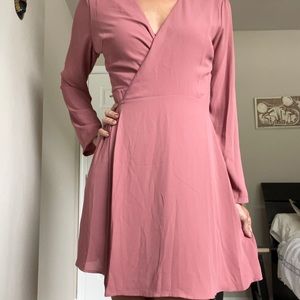 Lush brand pink wrap dress